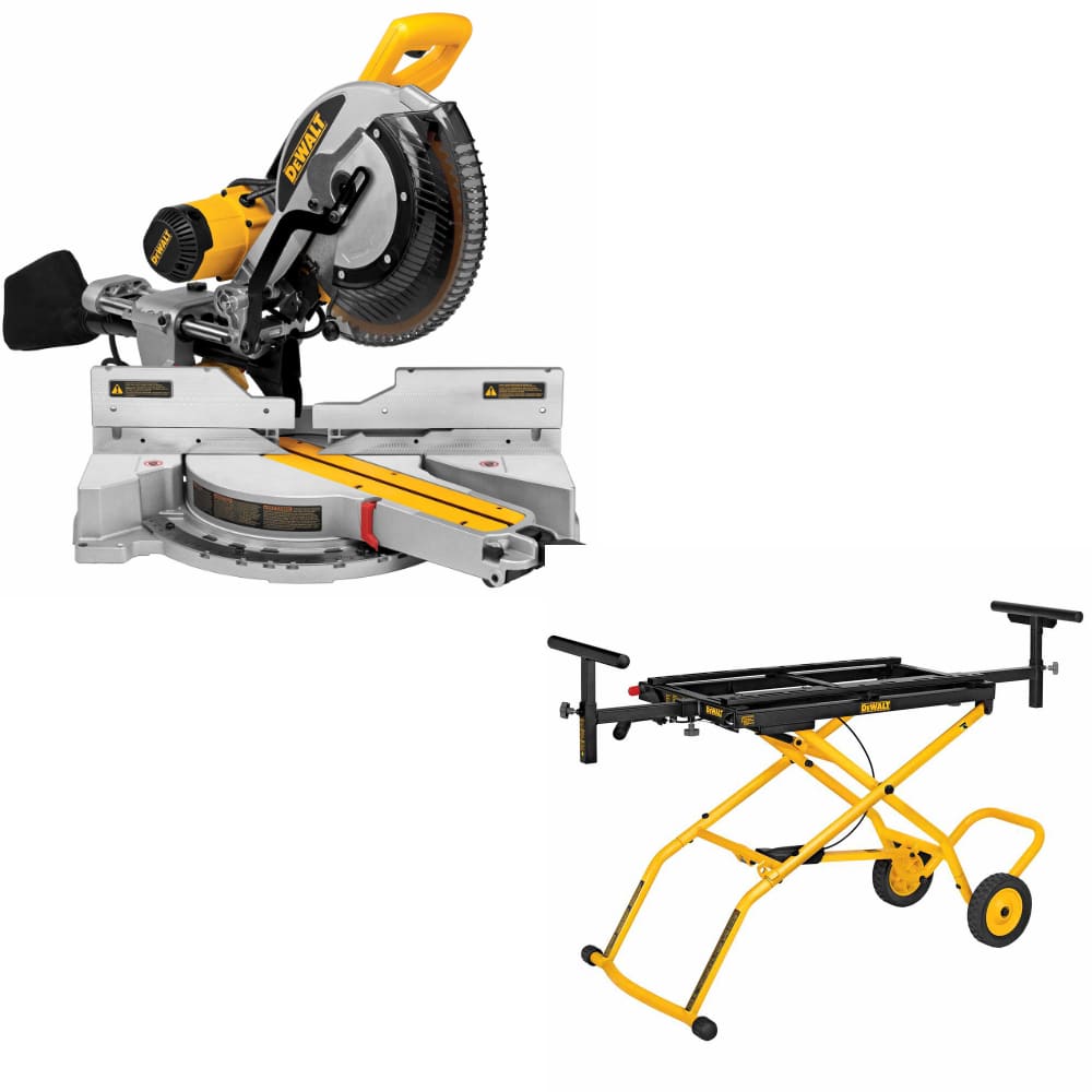 DeWalt DWS780 12" Sliding Compound Miter Saw w/ DWX726 Rolling Miter Saw Stand